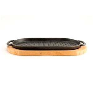 Vas oval de gatit STEAK COOKING, 30x16x2 cm, fier
