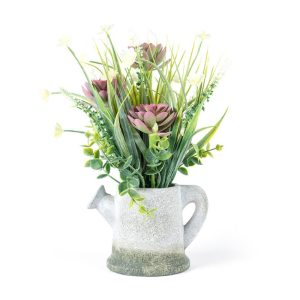 Ghiveci DECORATIV FLOWERS, roz, 27x10 cm