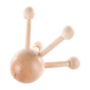 Accesoriu masaj corporal BATHLUX, 8x8x8,3 cm, lemn