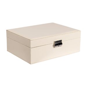 Cutie bijuterii SIERA bej, 23x17x8,5 cm, poliester
