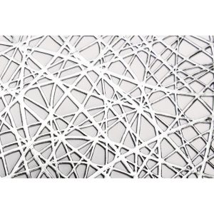 Servet de masa NEST, 38 cm, poliester, argintiu