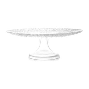 Platou cu picior GLAMOUR 28x10 cm, transparent