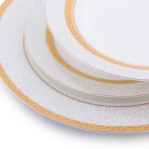 Set farfurii 18 piese QUEENLY, portelan englezesc