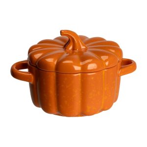 Bol cu maner si capac PUMPKIN